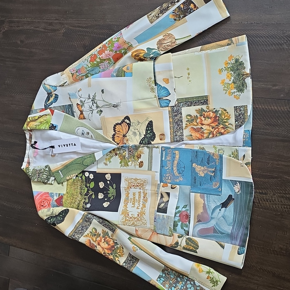 NWT Vivetta Graphic-Print Suit 2pc. Blazer Shorts - Picture 13 of 16